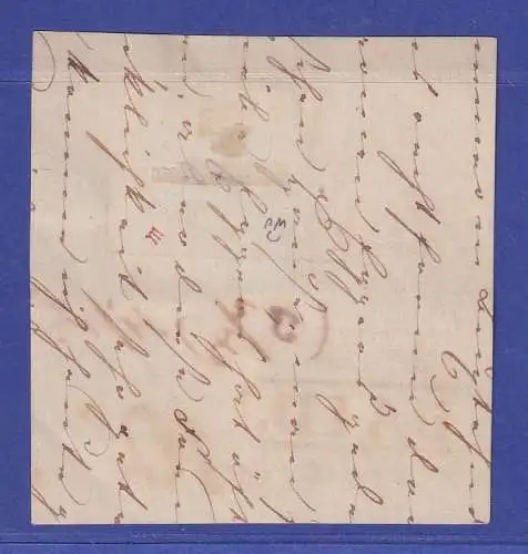 Hannover Wappen 1/15 Taler Mi.-Nr. 4 O auf Briefstück mit mehreren Vermerken