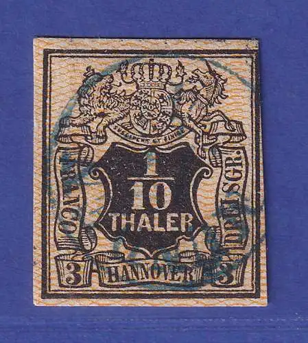 Hannover 1855 Wappen 1/10 Taler Mi.-Nr. 7a gestempelt