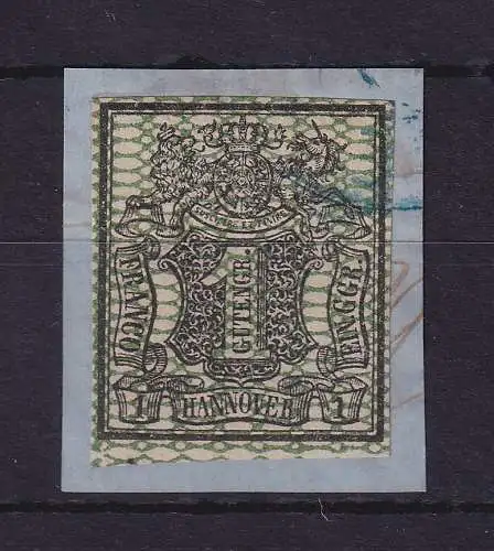 Hannover 1856/57 Wappen 1 Gutegroschen Mi.-Nr. 9  O auf Briefstück