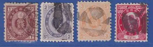 Japan 1879 Alt-Koban kpl. Satz Mi.-Nr. 53-56 gestempelt
