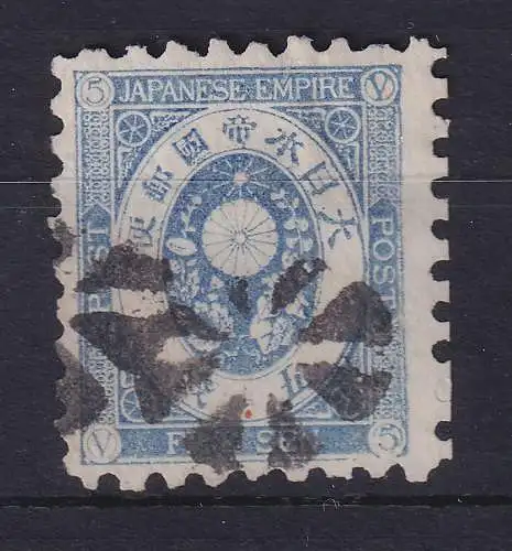Japan 1883, Alt-Koban 5S blau Mi.-Nr. 59 gestempelt