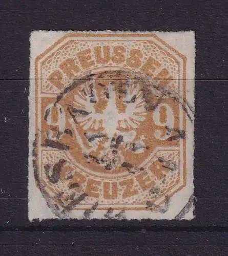 Preußen 9 Kreuzer 1867  Mi.-Nr. 26a  O WIESBADEN