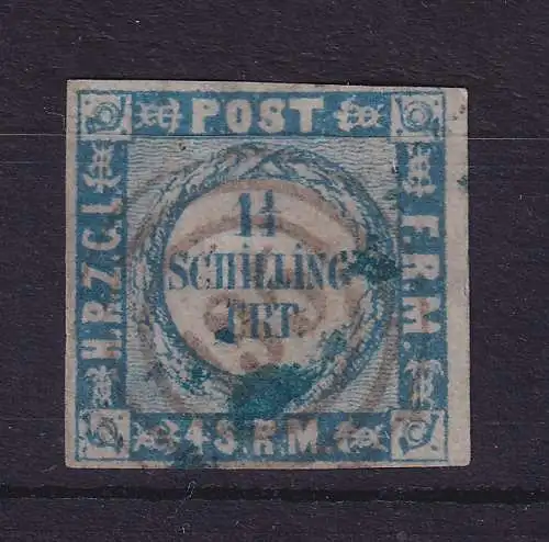 Schleswig-Holstein und Lauenburg 1 1/4 Schilling Mi.-Nr. 5 I gestempelt
