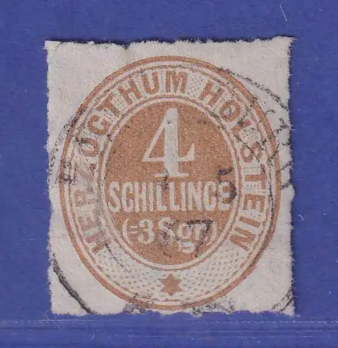 Schleswig-Holstein und Lauenburg 4 Schilling Mi.-Nr. 25 gestempelt