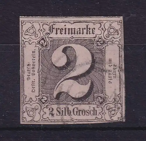 Thurn und Taxis 2 Silbergroschen 1852 Mi.-Nr. 5a gestempelt
