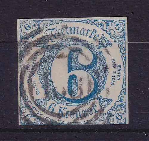 Thurn und Taxis 6 Kreuzer 1862  Mi.-Nr. 33IA  gestempelt