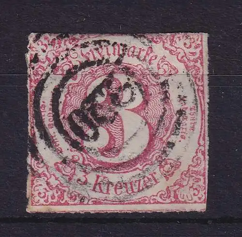 Thurn und Taxis 3 Kreuzer 1865  Mi.-Nr. 42 gestempelt