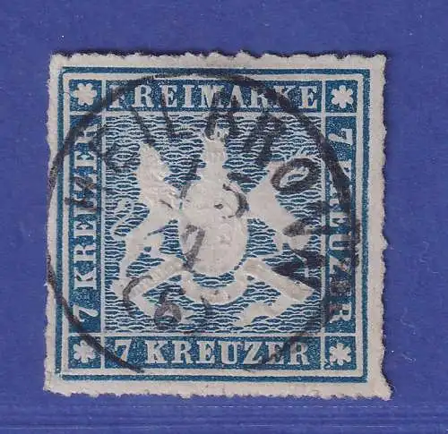 Württemberg 1868 Wappen 7 Kreuzer Mi.-Nr. 35a O HEILBRONN