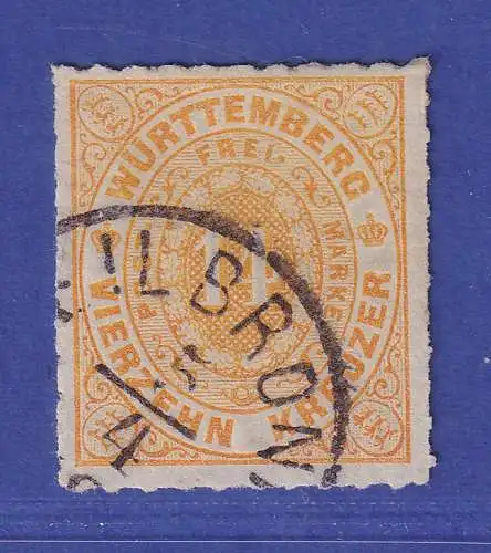 Württemberg 1869 Wertziffer 14 Kreuzer Mi.-Nr. 41 O HEILBRONN