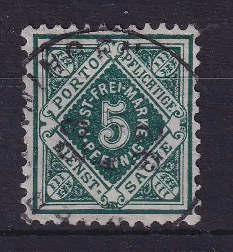 Württemberg 1890 Dienstmarke Wertziffer 5 Pfennig Mi.-Nr. 103b gestempelt