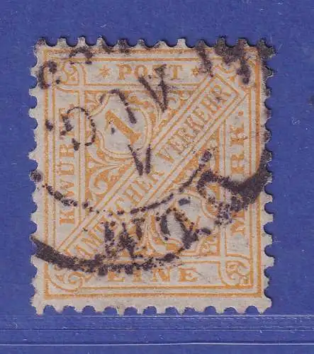 Württemberg 1881 Dienstmarke Wertziffern 1 Mark Mi.-Nr. 207 O ULM