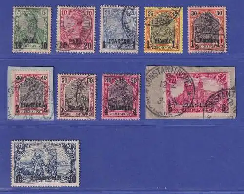 Deutsche Post in der Türkei 1900  Mi.-Nr. 12-21 I  Satz kpl. gestempelt