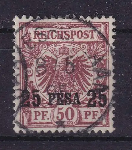 Deutsch-Ostafrika 1893  Mi.-Nr. 5 IIa breiter Aufdruck gestempelt