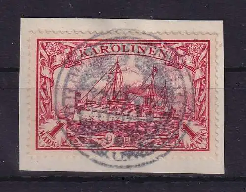 Dt. Kolonien Karolinen 1905 Mi.-Nr. 16 m. Dienstsiegelentwertung Ponape Briefst.