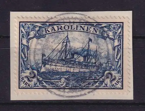 Dt. Kolonien Karolinen 1905 Mi.-Nr. 17 m. Dienstsiegelentwertung Ponape Briefst.