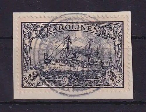 Dt. Kolonien Karolinen 1905 Mi.-Nr. 18 m. Dienstsiegelentwertung Ponape Briefst.
