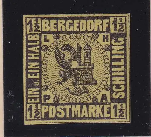 Bergedorf 1861 Wappen Mi.-Nr. 1-5 ungebraucht * auf Sammelblättern