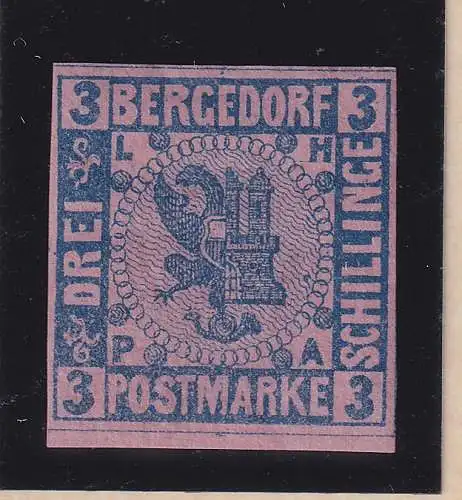 Bergedorf 1861 Wappen Mi.-Nr. 1-5 ungebraucht * auf Sammelblättern