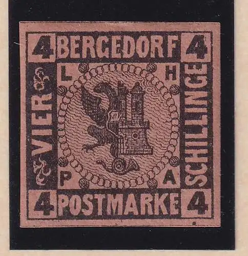 Bergedorf 1861 Wappen Mi.-Nr. 1-5 ungebraucht * auf Sammelblättern