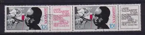 DDR 1988 Solidarität Mi.-Nr. 3202 a/b Zusammendruck Zd 772 postfrisch **