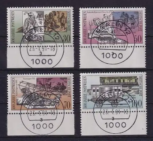DDR 1990 Postwesen Mi.-Nr. 3354-3357 Unterrandstücke O BERLIN 12 (Berlin/West)