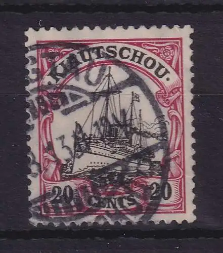 Dt. Kolonien Kiautschou 1908  20 Cents  Mi.-Nr. 32 I gestempelt