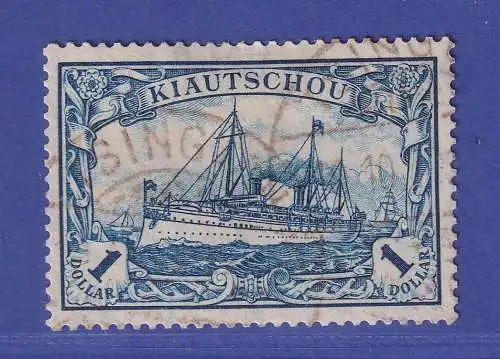 Dt. Kolonien Kiautschou 1908  1 Dollar  Mi.-Nr. 35 IA O TSINGTAU