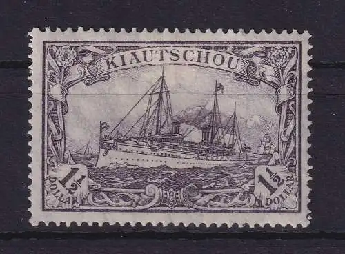 Dt. Kolonien Kiautschou 1919  1 1/2 Dollar  Mi.-Nr. 36 IIB ungebraucht *