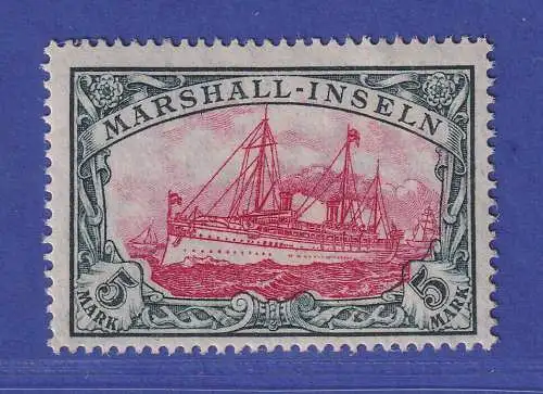 Dt. Kolonien Marshall-Inseln 1916  5 Mark  Mi.-Nr. 27AI postfrisch **