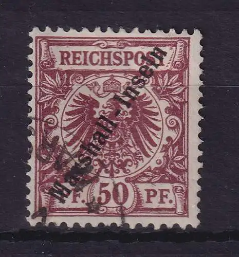 Dt. Kolonien Marshall-Inseln 50 Pf 1899 Mi.-Nr.12 gestempelt