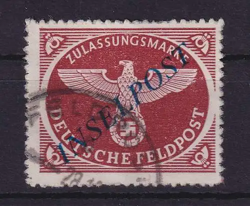 Dt. Reich 1944 Feldpostmarke Inselpost Agramer-Aufdruck Mi-Nr.10Bb m. Feldpost-O