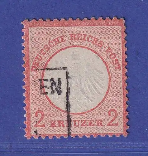 Dt. Reich 1872 kl. Brustschild 2 Kreuzer  Mi.-Nr. 8 gestempelt, kl. Eckfehler