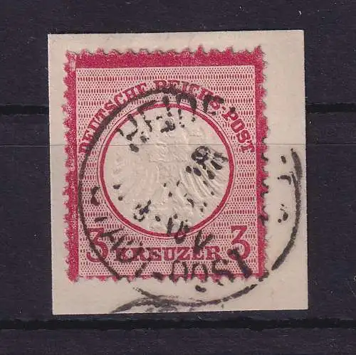 Dt. Reich 1872 kl. Brustschild Mi.-Nr. 9 fehlendes Zähnungsloch FZL r6 Briefstk.
