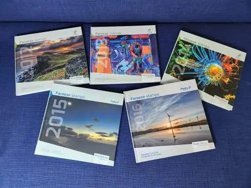 Färöer-Inseln 2012-2016 Sammlung 5 Jahrbücher kpl. mit postfr. Marken