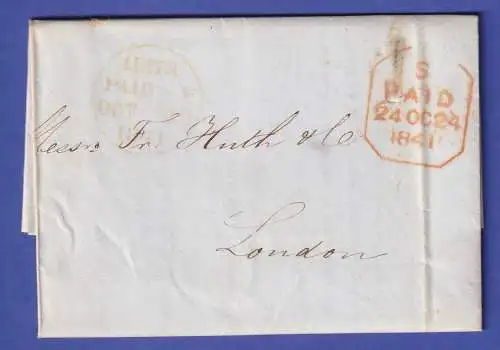 Schottland Vorphila-Brief mit O LEITH nach London 1841
