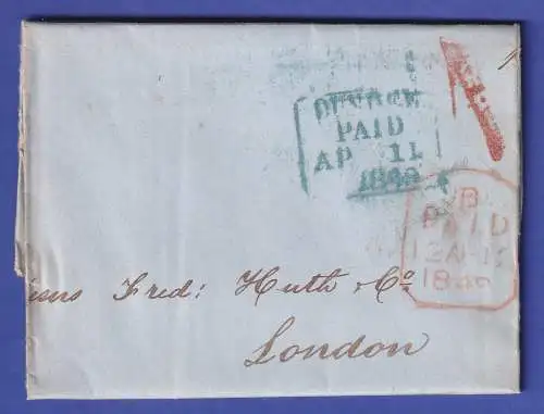 Schottland Brief mit PAID-O 1849 von Dundee nach London