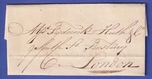 England Vorphila-Brief mit Zweizeiler TROWBRIDGE 1821 nach London