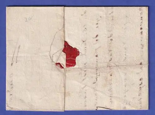 Schweiz/Frankreich Vorphilabrief mit Einzeiler ARAU 1794 n. Clement-sur-Meurthe 