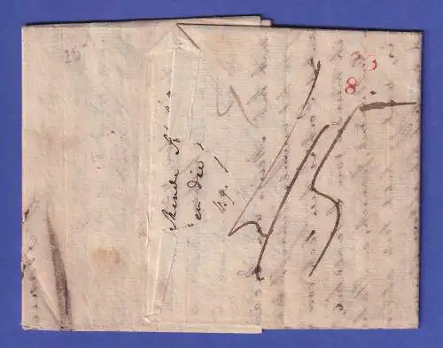 Niederlande Vorphila-Brief mit Einkreis-O AMSTERDAM 1829 nach Wien