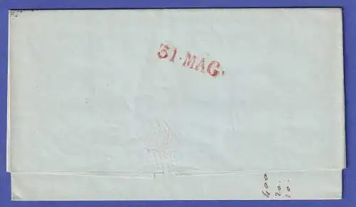 Italien Vorphila-Brief mit Zweizeiler GENOVA gelaufen nach Nizza 1847