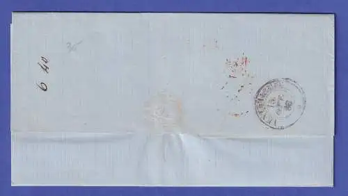 Italien Brief mit Einkreis-O GENOVA gelaufen nach Nizza 1860