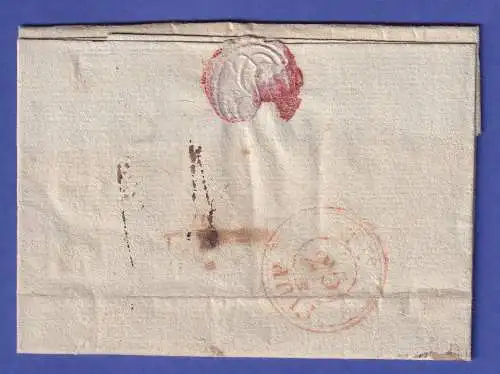 Belgien Vorphila-Brief mit Zweizeiler BOUILLON nach Baune 1804