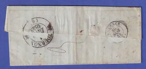 Frankreich Vorphila-Brief mit Zweikreis-O CREST nach Tournon 1843