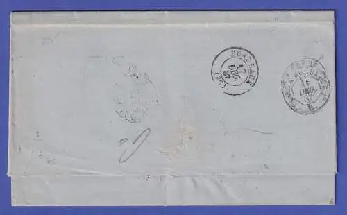 Preußen Brief mit Einkreis-O BREMEN nach Bordeaux 1867
