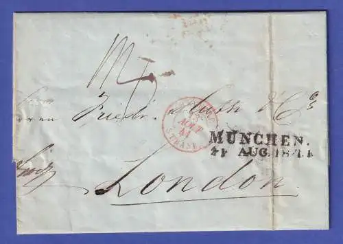 Bayern Vorphila-Brief mit Zweizeiler MÜNCHEN nach London 1841