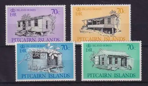 Pitcairn Islands 1987 Wohnhäuser auf der Insel Mi.-Nr. 293-296 postfrisch **