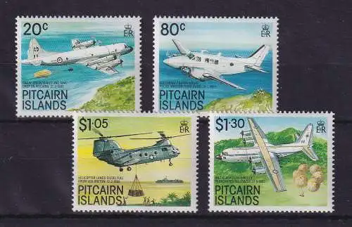 Pitcairn Islands 1989 Flugzeuge und Helikopter Mi.-Nr. 342-345 postfrisch **