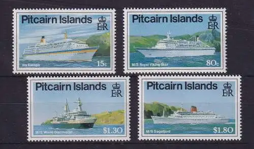 Pitcairn Islands 1991 Kreuzfahrtschiffe Mi.-Nr. 377-380 postfrisch **