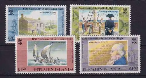 Pitcairn Islands 1992 - 175. Todestag von William Bligh Mi.-Nr. 404-407 **