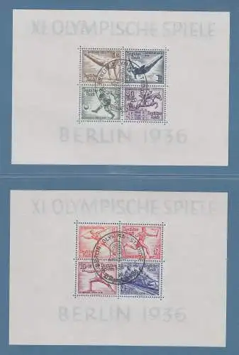 Deutsches Reich Olympiade Berlin 1936 Blockpaar mit Sonder-O, einwandfrei !